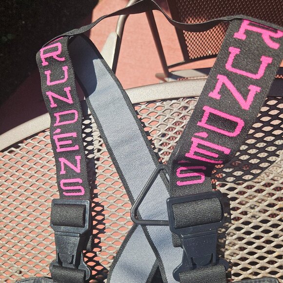 Women's Grunden Black Neptune Bib with Pink shoulder strap trim, Small - Picture 8 of 16